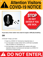 Covid-19 Plastic Signs - Pre-designed & Custom