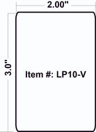 LP10-V - 2.0" x 3.0" Label Protector