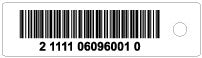 key tag with bar code