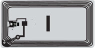 Rectangle HF RFID Library Label - Item: RRF-000002