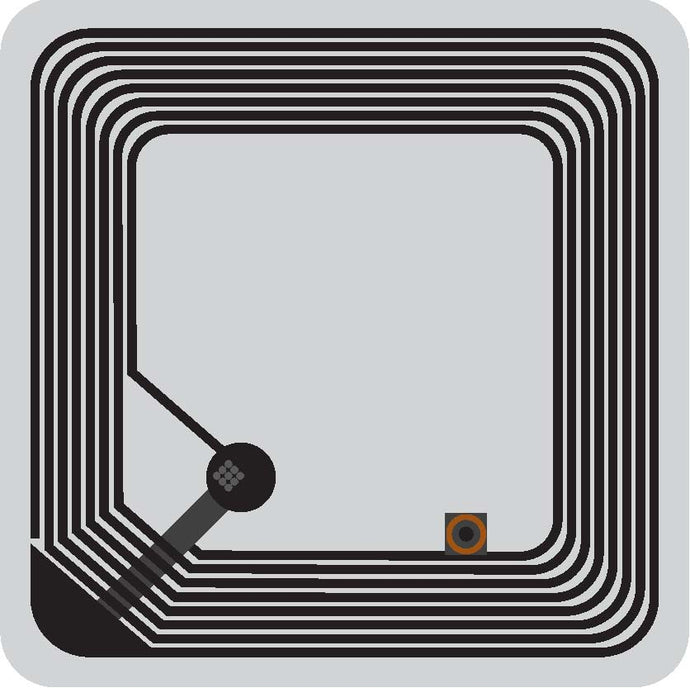 Square HF RFID Library Label - 2